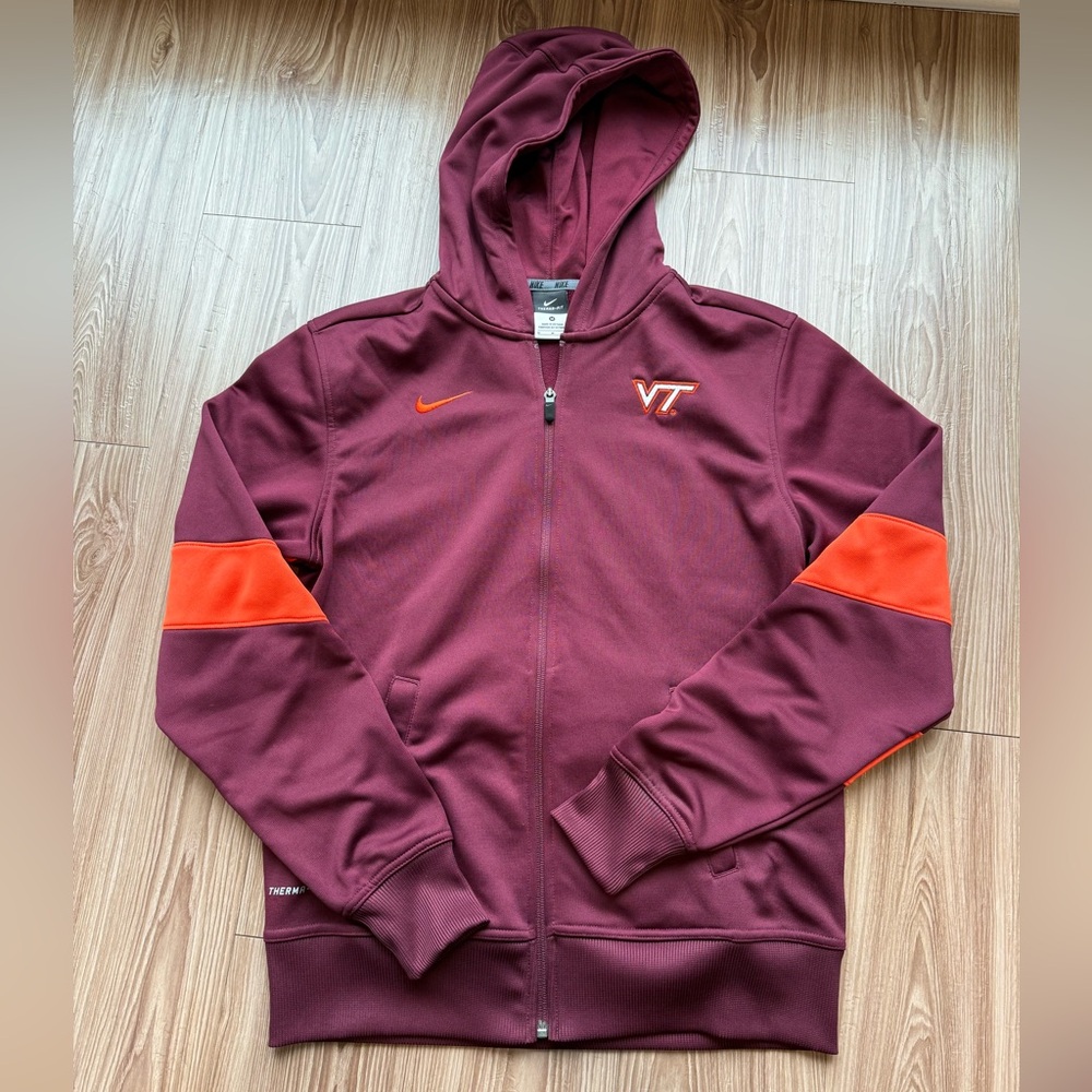 NWOT Nike Women’s Virginia Tech Therma-Fit Full-Zip Hoodie – Size Medium